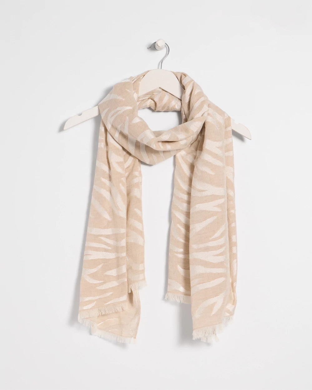 Neutral Zebra Jacquard Oblong Scarf Neutral - Chico's