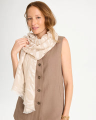 Neutral Zebra Jacquard Oblong Scarf Neutral - Chico's