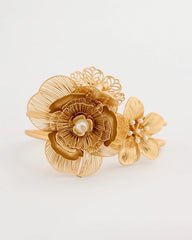 Filigree Flower Hinge Cuff Bracelet Gold - Chico's