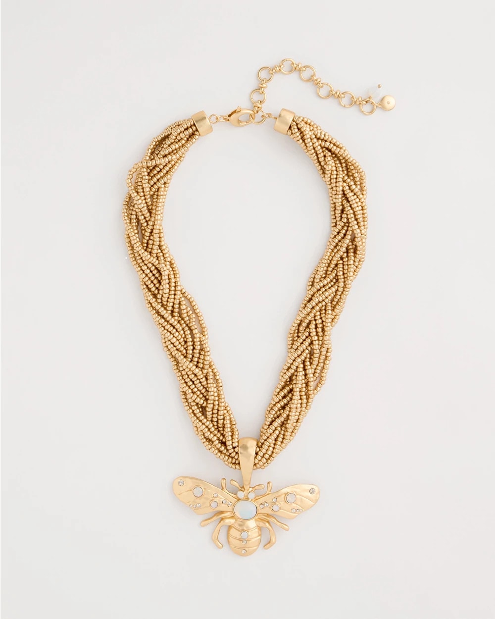 Beaded Bee Pendant Necklace Neutral - Chico's