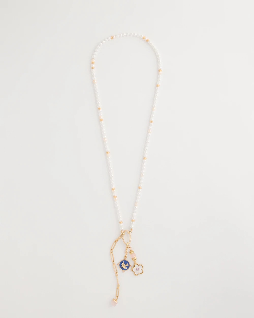 Medallion Pendant Pearl Necklace Orchid - Chico's