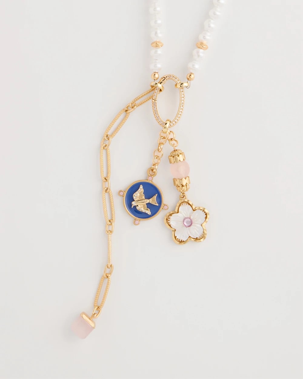 Medallion Pendant Pearl Necklace Orchid - Chico's
