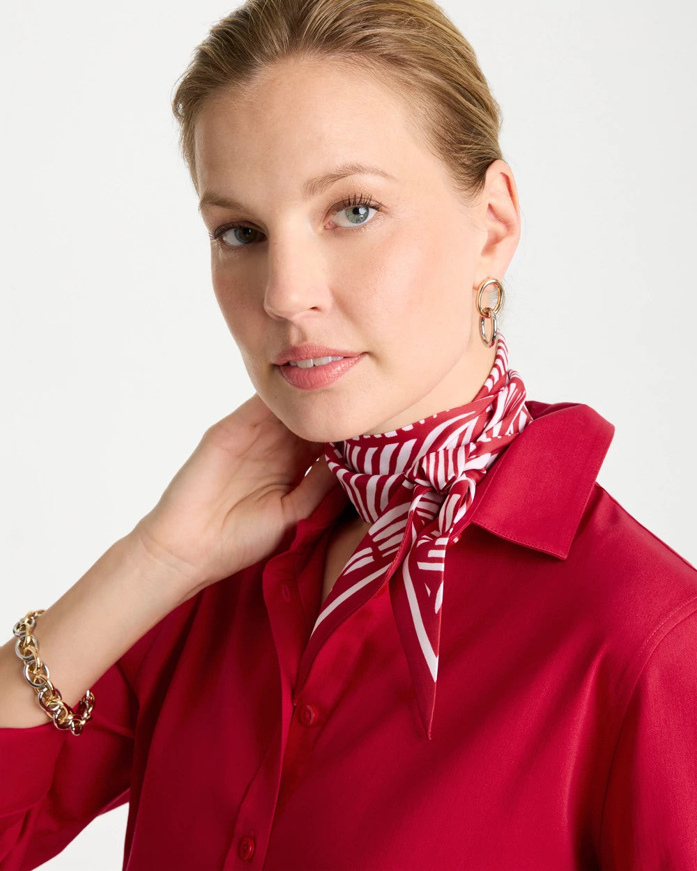 Printed Skinny Scarf Cherry Lush - Chico's