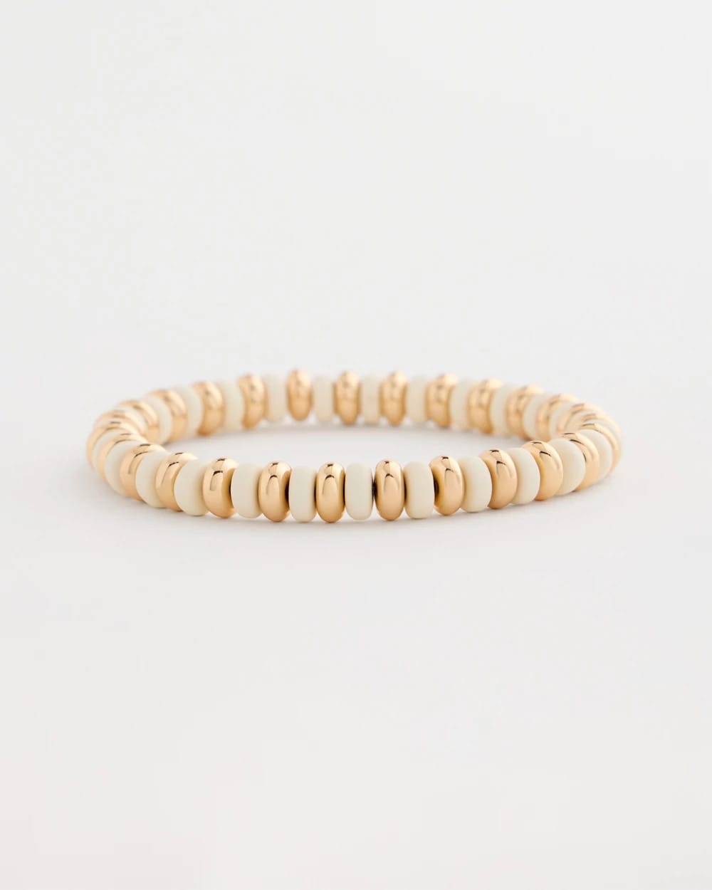 White Gold Slice Stretch Bracelet White - Chico's