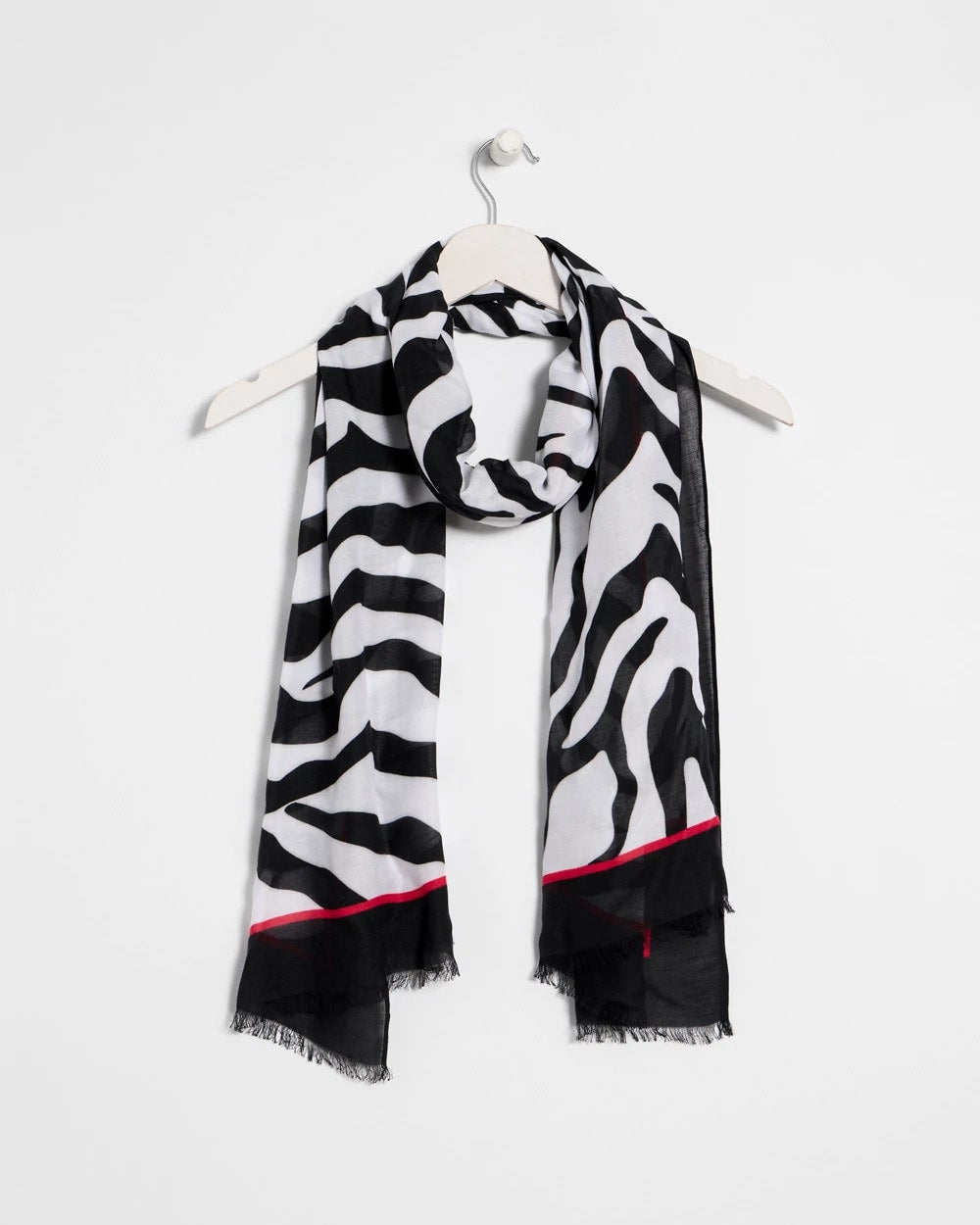 Animal Print Oblong Scarf Black - Chico's