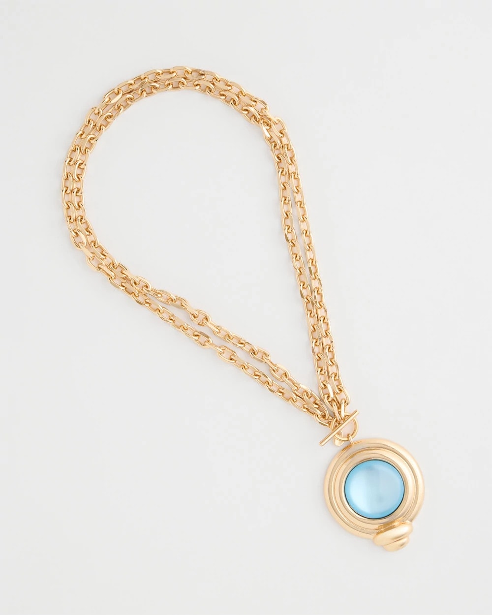 Twice As Nice Aqua Pendant Necklace Aqua - Chico's