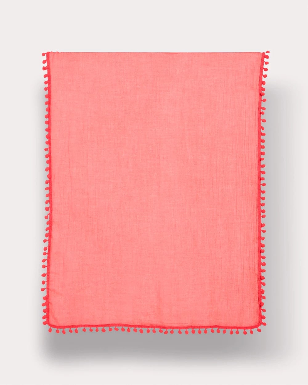 Pom Pom Oblong Scarf Calypso Coral - Chico's