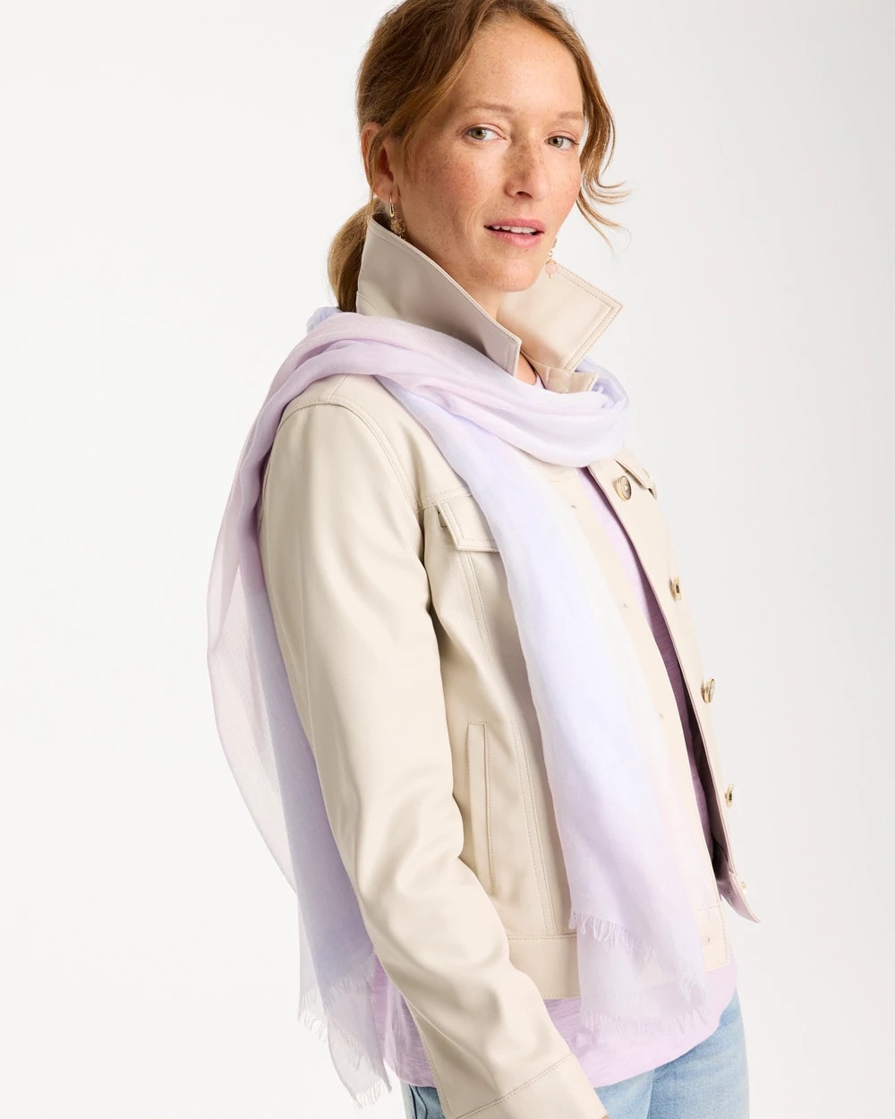 Cashmere Blend Oblong Scarf Lavender - Chico's