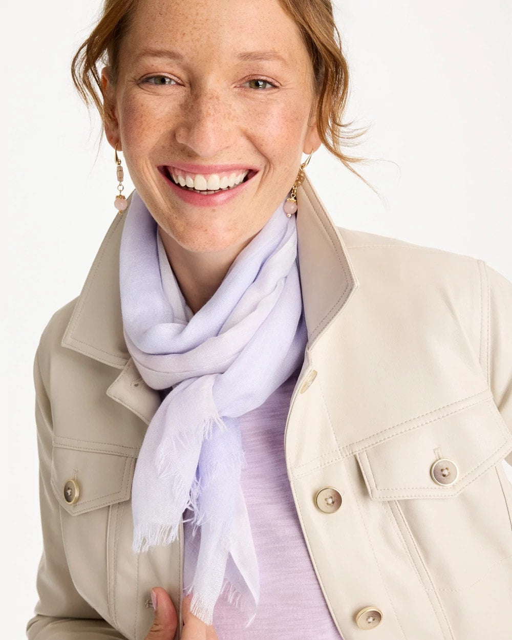 Cashmere Blend Oblong Scarf Lavender - Chico's
