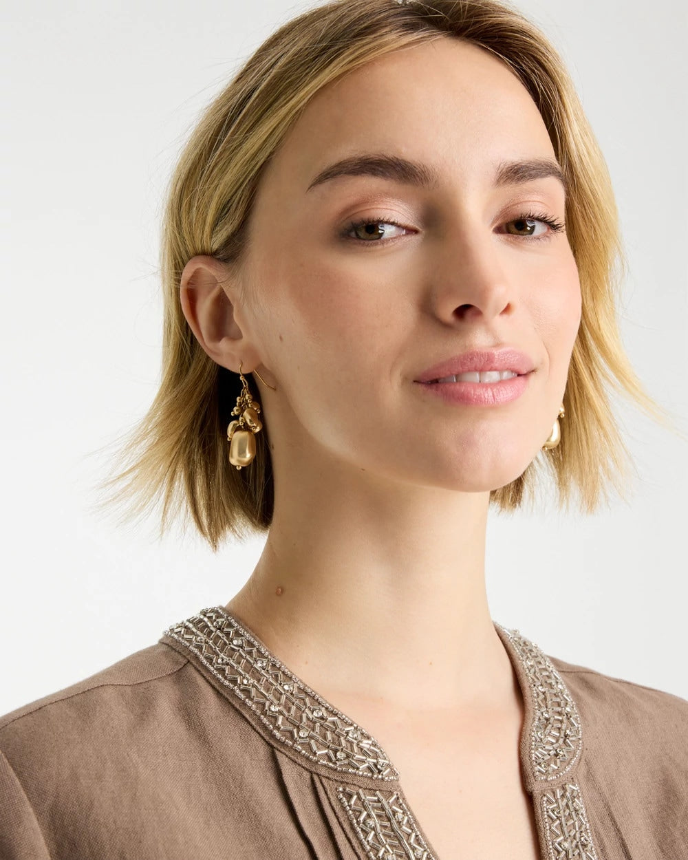 Goldtone Cluster Earrings Gold - Chico's