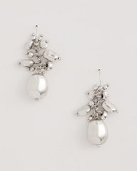 Silvertone Cluster Earrings Silver - Chico's