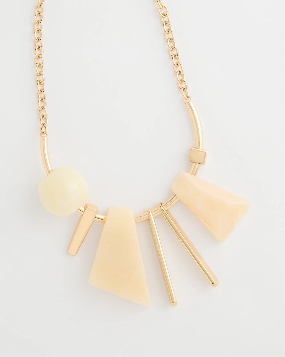 Faux Horn Geo Bib Necklace Neutral - Chico's