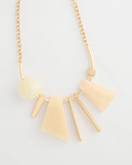 Faux Horn Geo Bib Necklace Neutral - Chico's