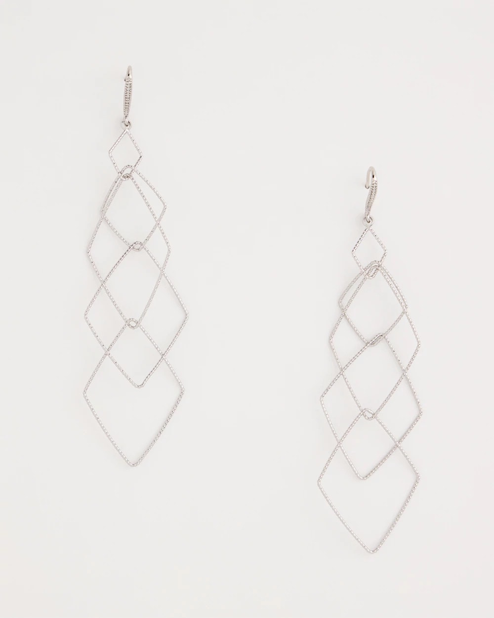 Geo Linear Drop Earrings Silver - Chico's