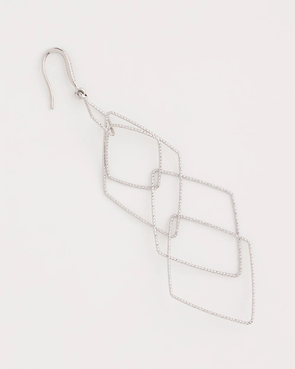 Geo Linear Drop Earrings Silver - Chico's