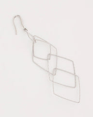 Geo Linear Drop Earrings Silver - Chico's