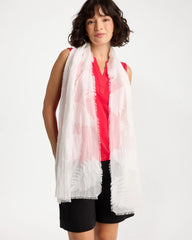Textured Palms Oblong Scarf White - Chico's