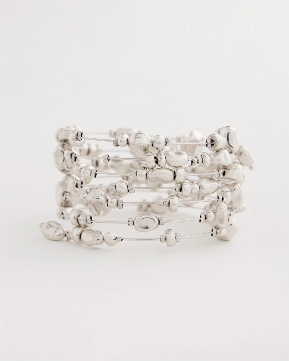 Silvertone Coil Bracelet Silver - Chico's