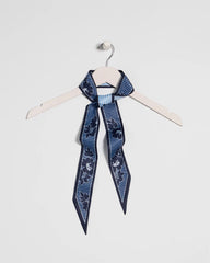 Ikebana Printed Skinny Scarf Passport Blue - Chico's