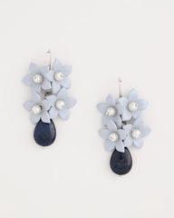 Lapis Lazuli Stone Flower Earrings Blue - Chico's