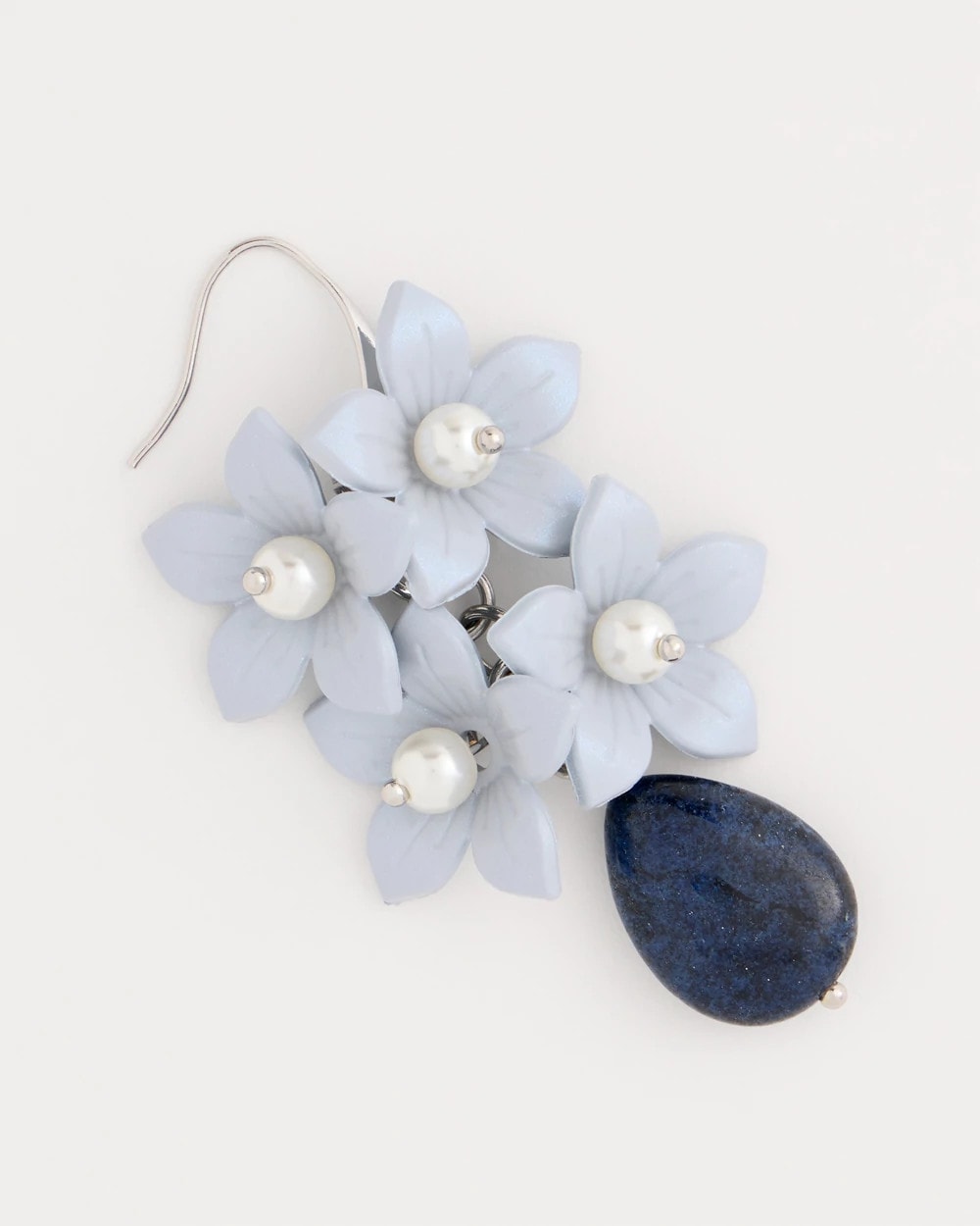 Lapis Lazuli Stone Flower Earrings Blue - Chico's