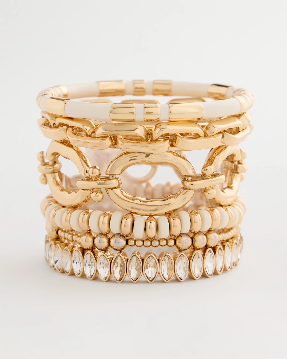 White Enamel Hinge Bangle White - Chico's