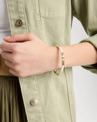 White Enamel Hinge Bangle White - Chico's