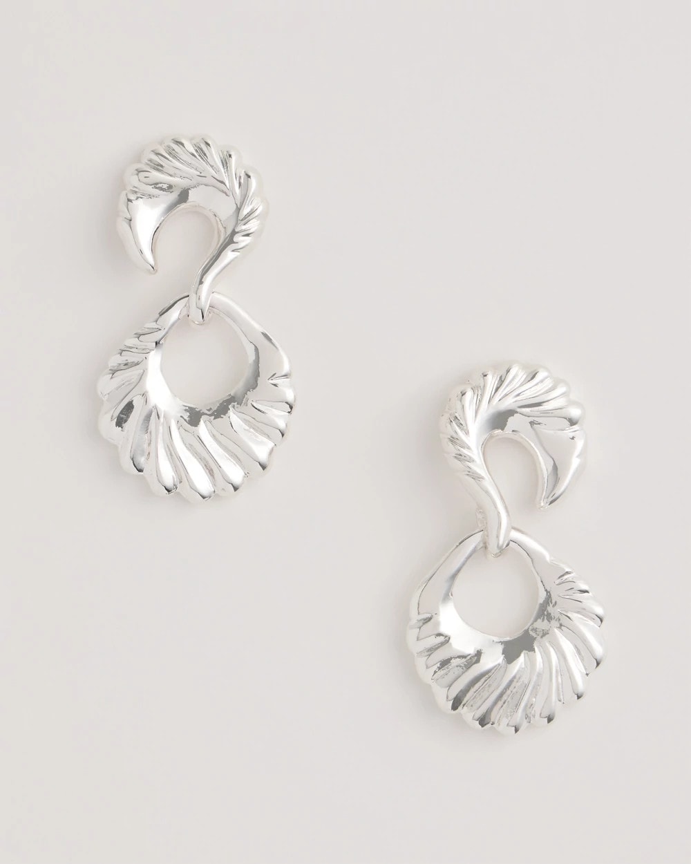 Silvertone Doorknocker Earrings Silver - Chico's