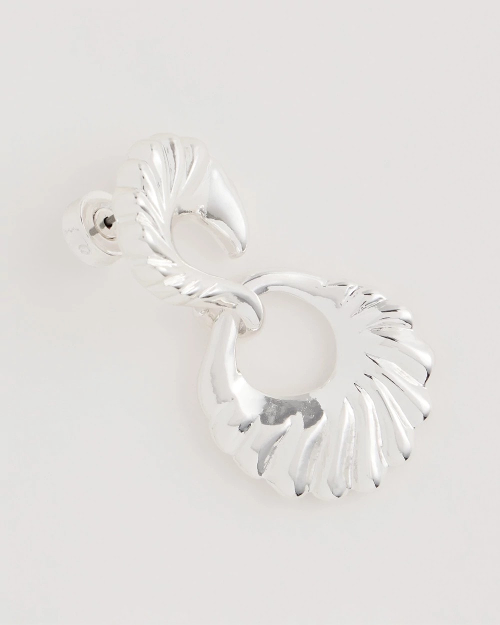Silvertone Doorknocker Earrings Silver - Chico's