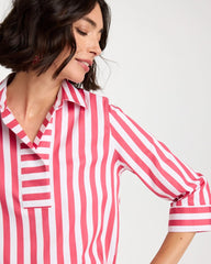 No Iron™ Striped Stretch Tunic Hot Honeysuckle - Chico's