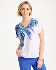 Zenergy® Sicily Splash Drop Shoulder Tee Pale Sweet Pea - Chico's