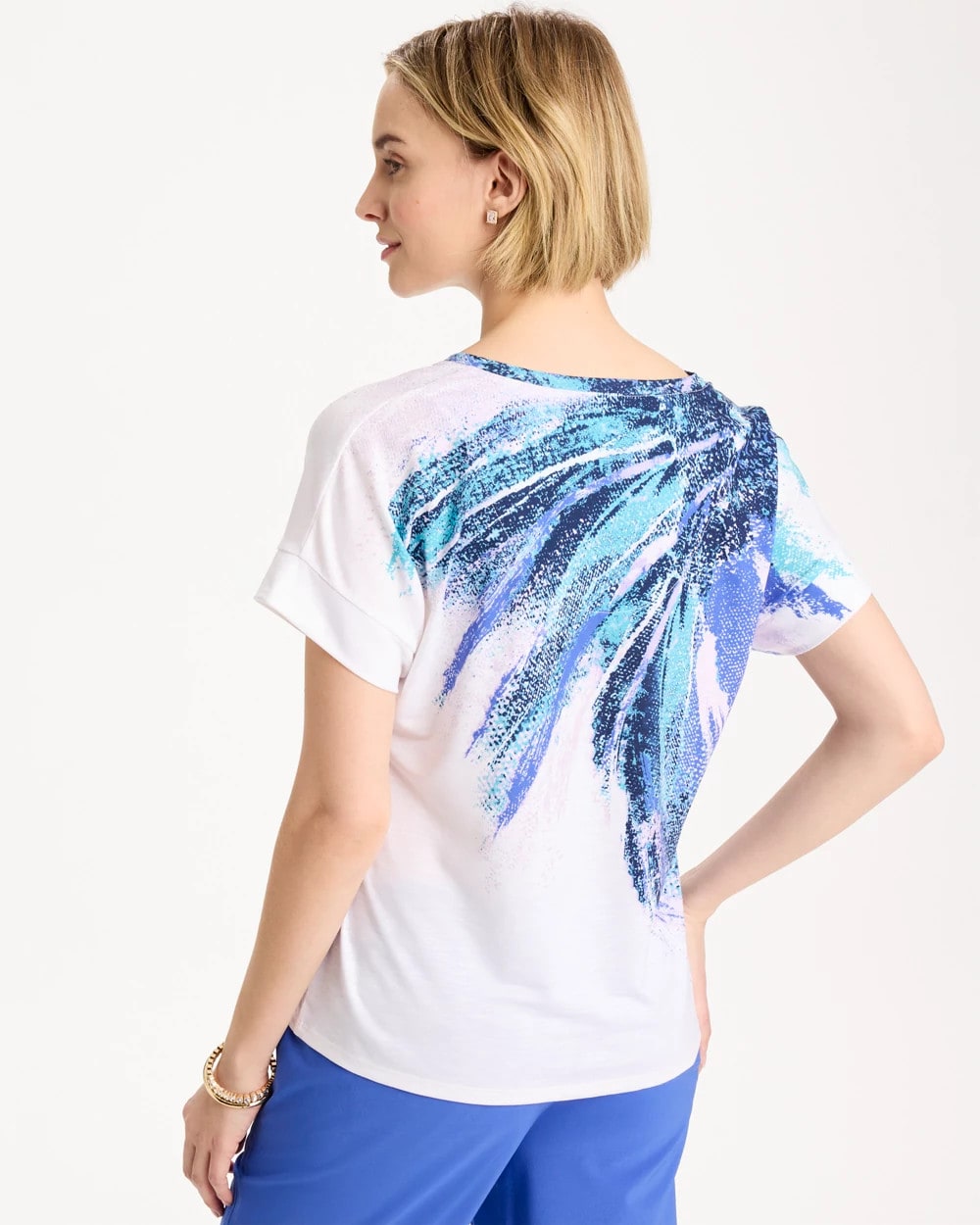 Zenergy® Sicily Splash Drop Shoulder Tee Pale Sweet Pea - Chico's