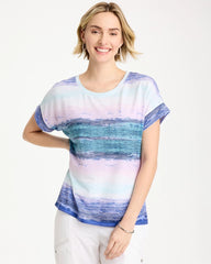 Zenergy® Ombre Drop Shoulder Tee Pale Sweet Pea - Chico's