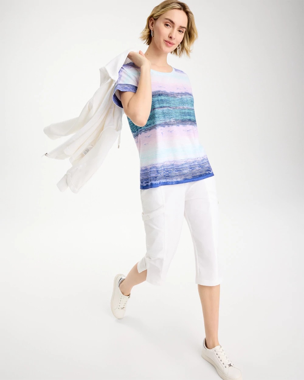 Zenergy® Ombre Drop Shoulder Tee Pale Sweet Pea - Chico's