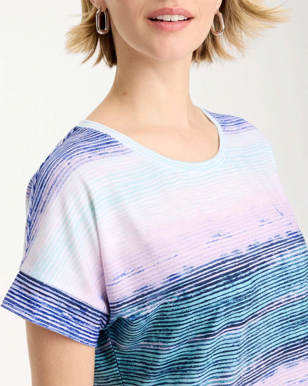 Zenergy® Ombre Drop Shoulder Tee Pale Sweet Pea - Chico's