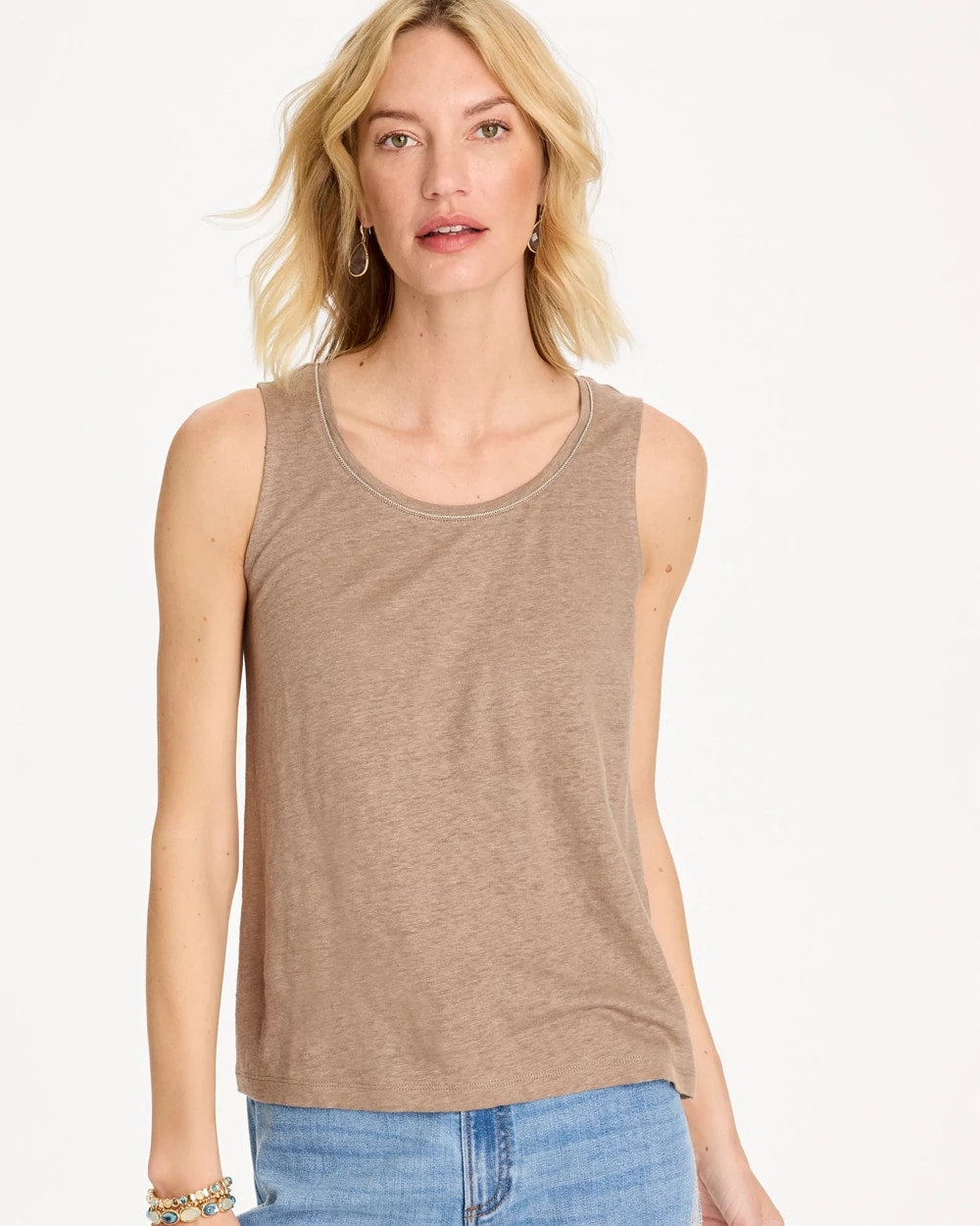 Linen Tank Topaz Smoke - Chico's