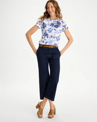Jolene Cotton Stretch Cap Sleeve Tee Passport Blue - Chico's