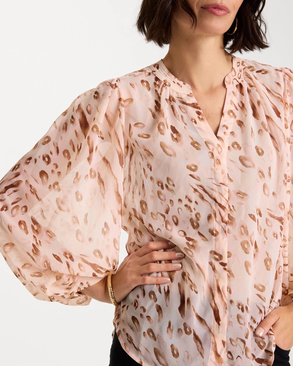 Georgette Soft Spots Blouse Sweet Blossom - Chico's