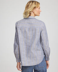 Chambray Striped Soft Popover Indigo - Chico's