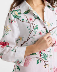 No Iron™ Kyoto Bloom Linen Shirt Hot Honeysuckle - Chico's