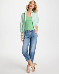 No Iron™ Striped Stretch Shirt Peppermint Green - Chico's