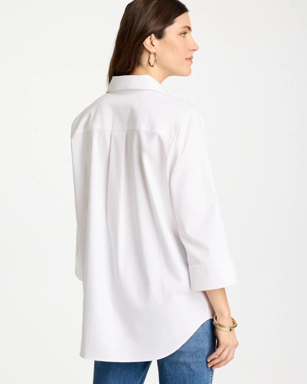 No Iron™ Stretch Popover Tunic Optic White - Chico's