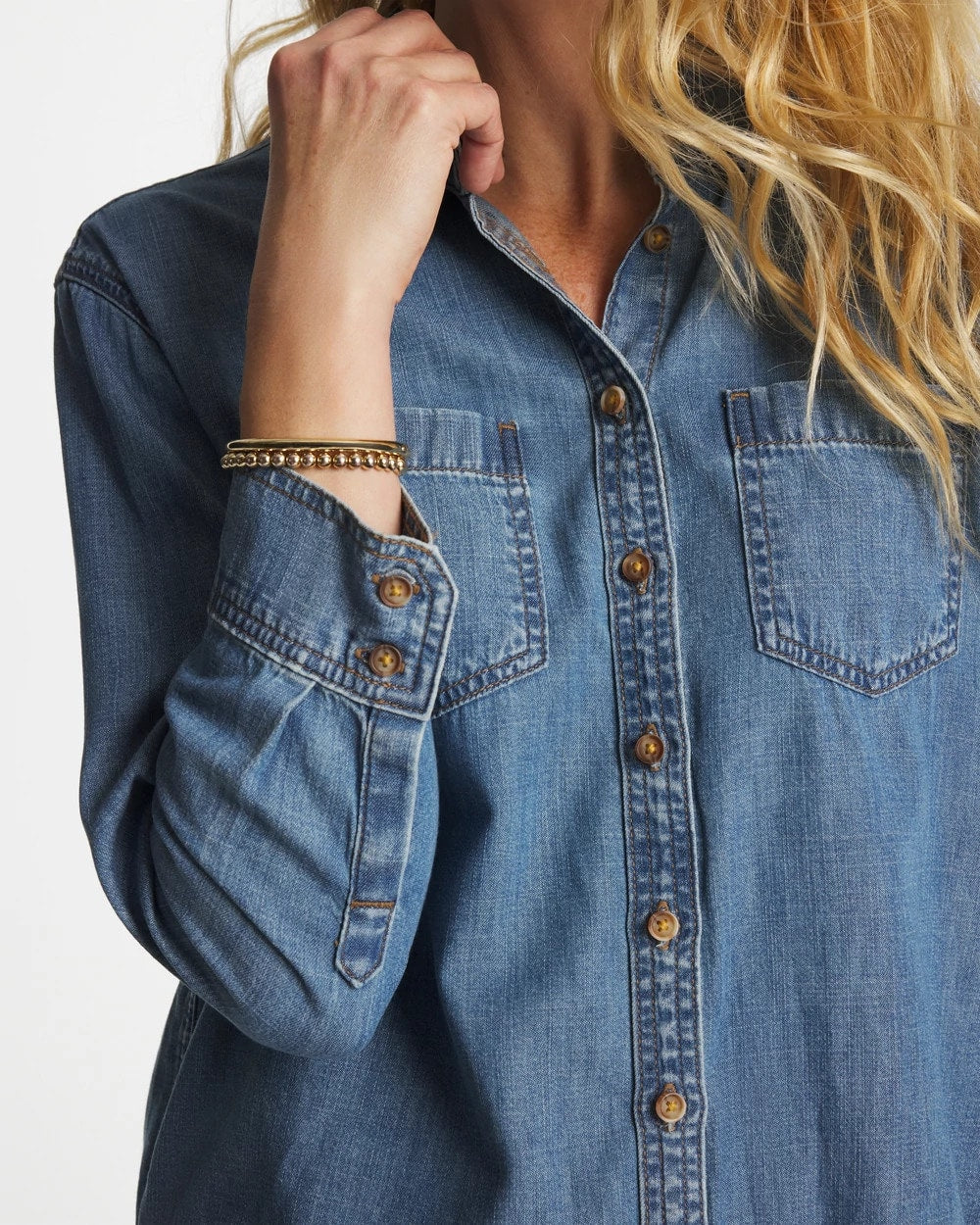 Classic Collared Tencel Shirt Allegro Indigo - Chico's