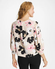 Satin Blossom Burst Top Sweet Blossom - Chico's