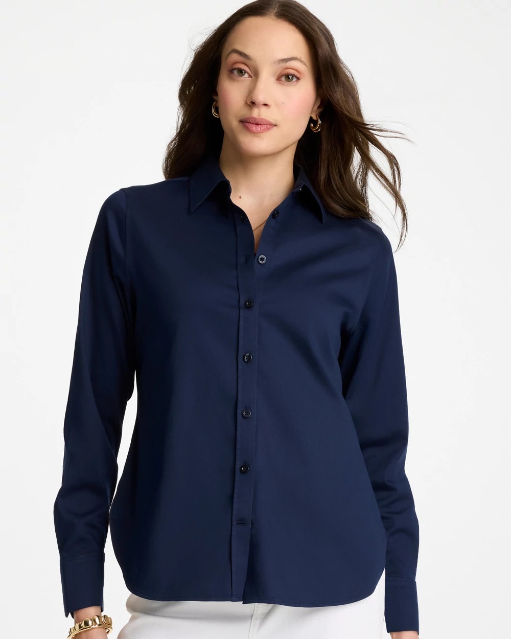 No Iron™ Stretch Shirt Classic Navy - Chico's