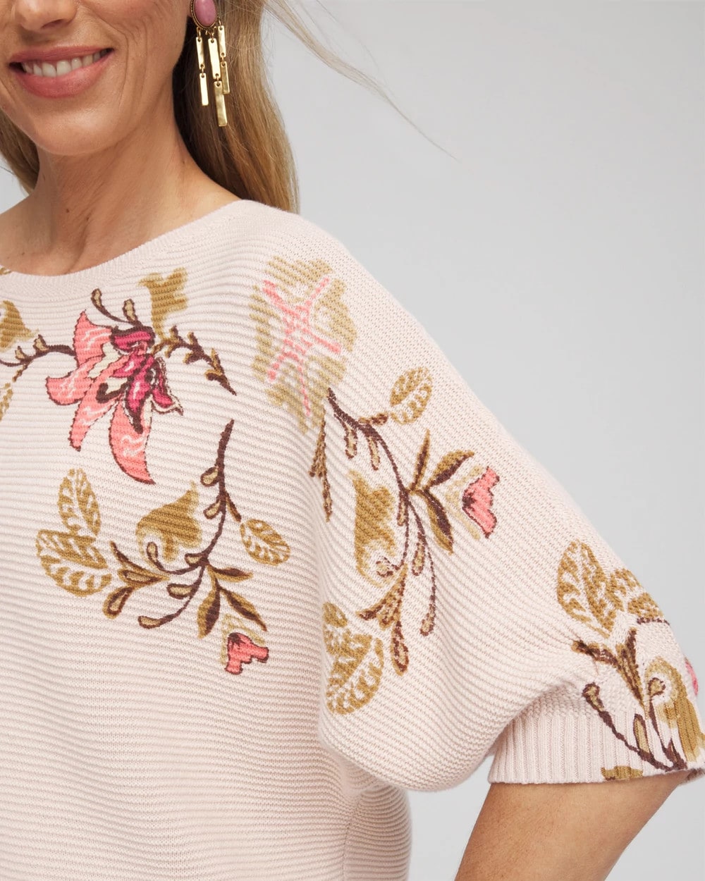 Ribbed Combed Cotton Sweater Multi - Chico's