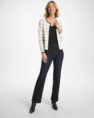 Contrast Tipped Sweater Blazer Ecru - Chico's