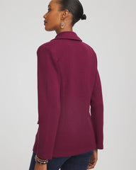 Single-Breasted Sweater Blazer Deep Chianti - Chico's