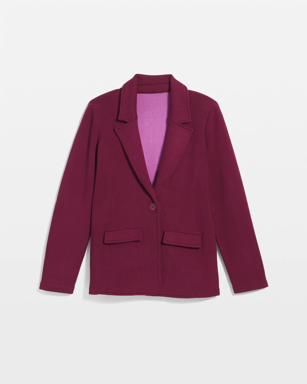 Single-Breasted Sweater Blazer Deep Chianti - Chico's