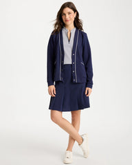 Zenergy® Soft Pique Button-Down Cardigan Passport Blue - Chico's
